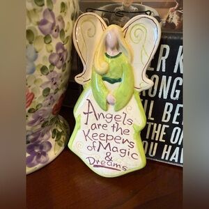 Ceramic Angel Figurine with Inspirational Quote